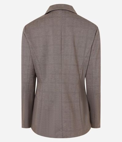 Blazer Slim con Punto Roma y Botones Forrados 8