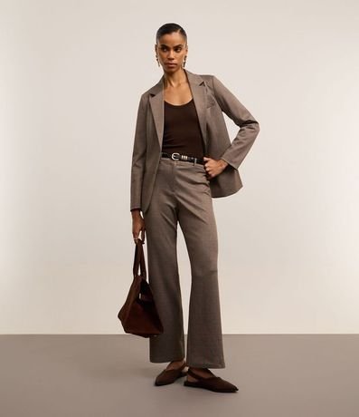 Blazer Slim con Punto Roma y Botones Forrados 2