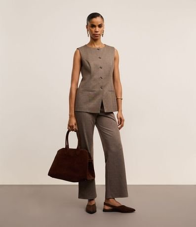 Chaleco Regular en Ponto Roma con Botones Forrados 2