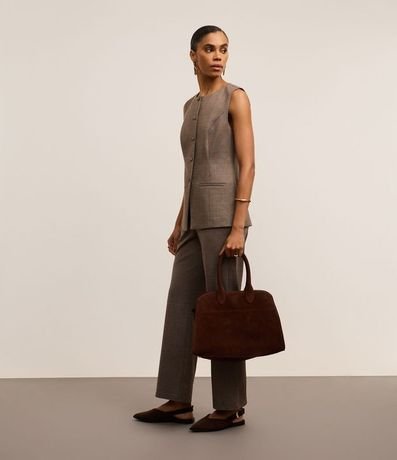 Chaleco Regular en Ponto Roma con Botones Forrados 4