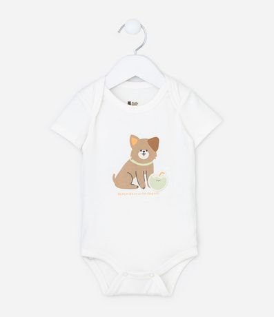 Body Infantil con Estampa Perrito - Talle 0 a 18 meses
