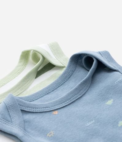 Kit 02 Bodies Infantiles con Estampa Rayada - Talle 0 a 18 meses 5