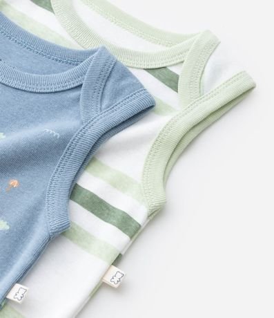 Kit 02 Bodies Infantiles con Estampa Rayada - Talle 0 a 18 meses 6