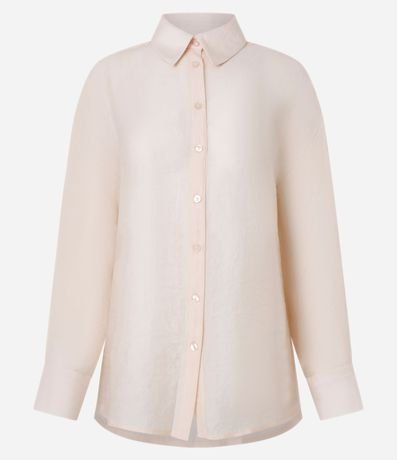 Camisa Alargada en Liocel con Sisa Deslocada y Puño Largo 7