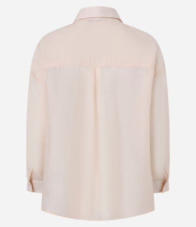 Camisa Alargada en Liocel con Sisa Deslocada y Puño Largo 8