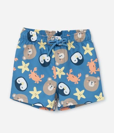 Conjunto Infantil en Microfibra con Estampa de Pinguino - Talle 0 a 18 Meses 5