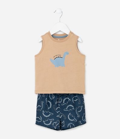 Conjunto Infantil con Estampa de Dino - Talle 3 a 18 Meses