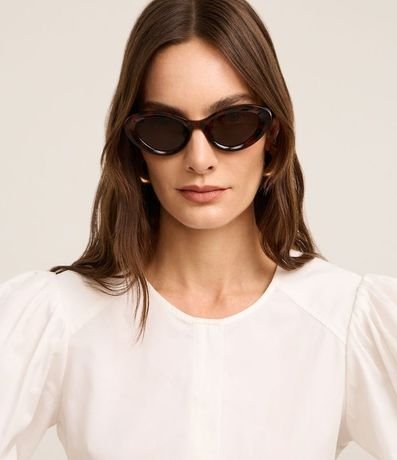 Blusa en Tricolina con Manga Abullonada 3/4 4