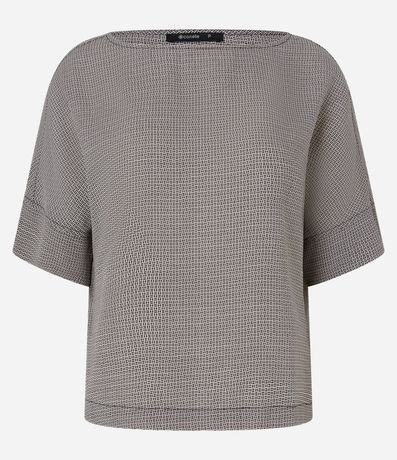 Blusa en Chiffon con Estampado Geométrico