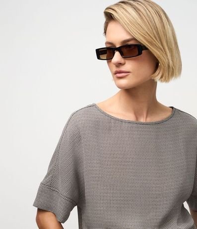 Blusa en Chiffon con Estampado Geométrico 3