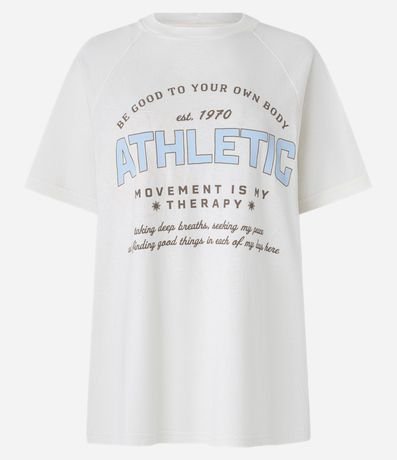 Remera Alargada Deportiva en Algodón con Estampa Athletic 4