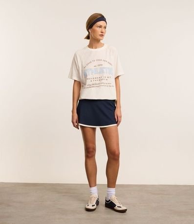 Remera Alargada Deportiva en Algodón con Estampa Athletic 2