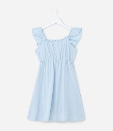 Vestido Infantil en Laise con Bordado de Flores - Talle 5 a 14 años 2