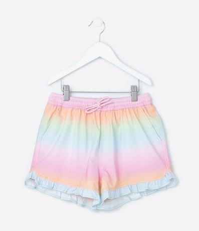 Short Regular Infantil en Microfibra con Estampa Tie Dye -Talle 5 a 14 años 1
