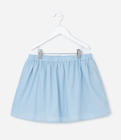 Pollera Infantil en Tricolina con Botones y Pliegues - Talle 5 a 14 años 3