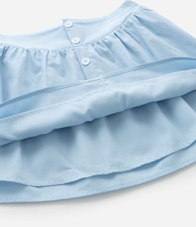 Pollera Infantil en Tricolina con Botones y Pliegues - Talle 5 a 14 años 8