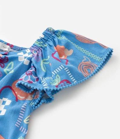 Vestido Infantil en Viscolino con Estampa Divertida - Talle 5 a 14 años 8