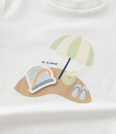 Body Infantil con Estampa de Playa Interactiva  - Talle 0 a 18 Meses 6