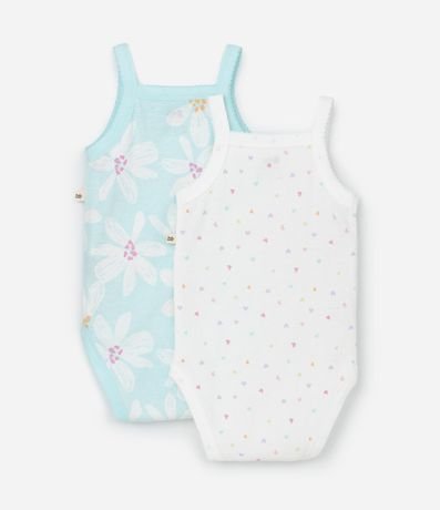 Kit 02 Bodies Infantiles en Rib con Estampa - Talle 0 a 18 meses 2