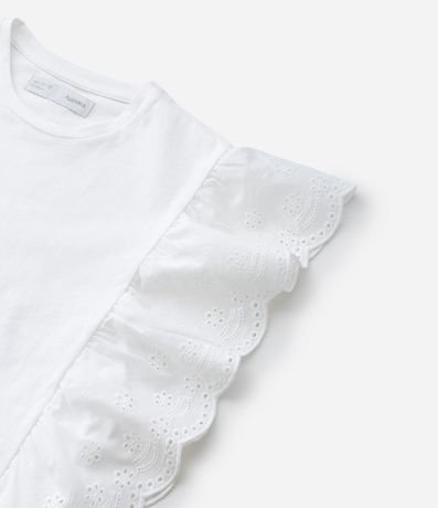 Blusa Infantil en Cotton con Volado Broderie - Talle 5 a 14 años 5