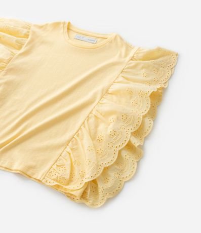 Blusa Infantil en Cotton con Volado Broderie - Talle 5 a 14 años 5