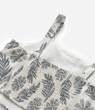 Blusa Infantil en Viscolino con Estampa Follajes - Talle 5 a 14 años 5