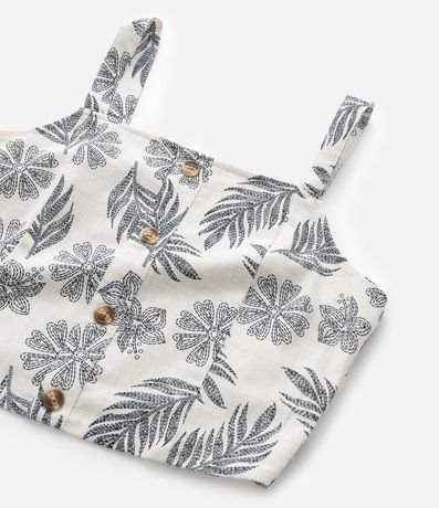 Blusa Infantil en Viscolino con Estampa Follajes - Talle 5 a 14 años 6