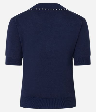 Blusa Polo en Punto con Mini Perlas 9