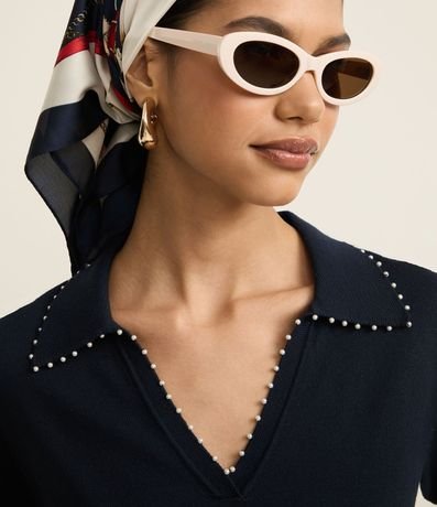 Blusa Polo en Punto con Mini Perlas 4