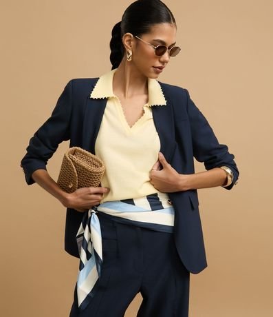 Blusa Polo en Punto con Mini Perlas 3