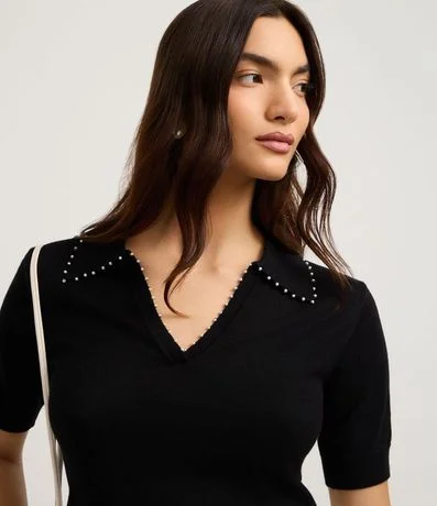 Blusa Polo en Punto con Mini Perlas 3
