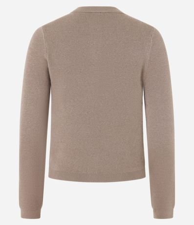 Cardigan en Punto con Estampa de Cuadros 6