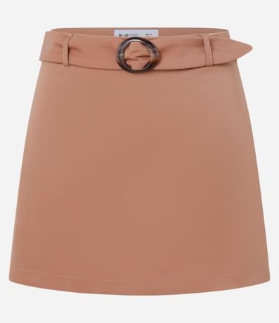 Short Pollera Sastre en Algodón con Cinturón 6