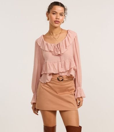 Short Pollera Sastre en Algodón con Cinturón 2