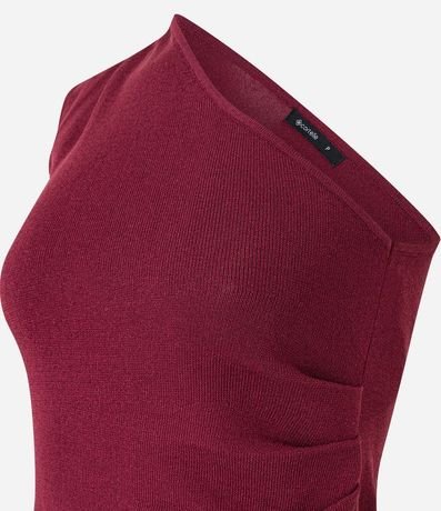 Blusa Hombro Único en Punto con Fruncidos en el Bretel Ancho 7