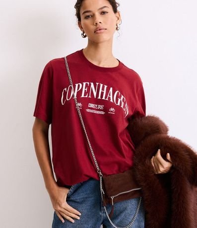 Remera T-shirt en Algodón con Estampa Copenhagen