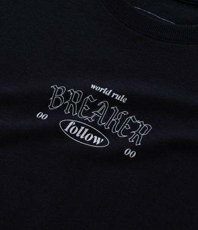 Remera Infantil con Estampa Word Rule Breaker Follow Frente y Espalda - Talle 5 a 14 años 5