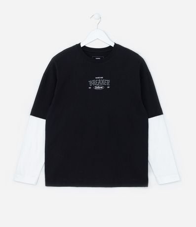 Remera Infantil con Estampa Lettering Frente y Espalda - Talle 5 a 14 Años 1
