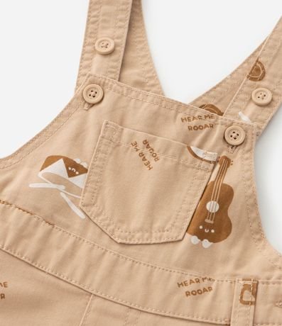 Peto Infantil en Sarga con Estampa De Bichos - Talle RN A 18 Meses 8