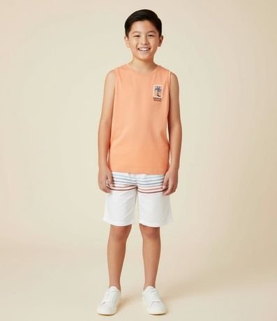 Bermuda Infantil con Rayas Degradês - Talle 5 a 14 años