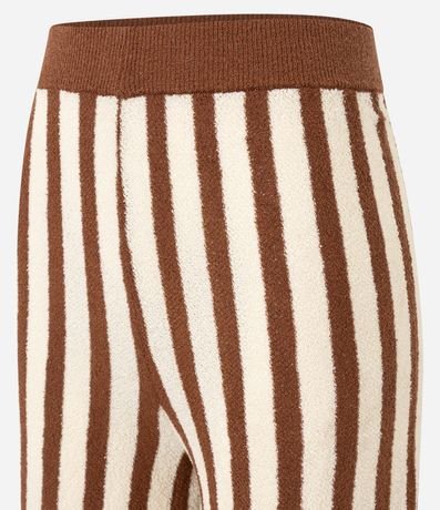 Pantalón Recto Cintura Alta en Punto con Rayas 9