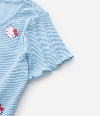 Blusa Infantil Acanalada con Estampa Hello Kitty y Frutillas - Talle 5 a 14 años 5