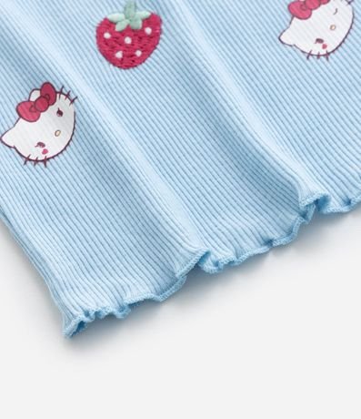 Blusa Infantil Acanalada con Estampa Hello Kitty y Frutillas - Talle 5 a 14 años 6
