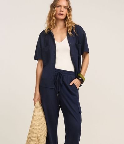 Pantalón Ligero en Malla Orly con Bolsillos Laterales 2