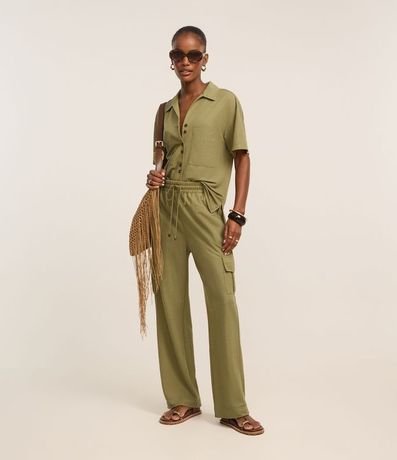 Pantalón Ligero en Malla Orly con Bolsillos Laterales 2