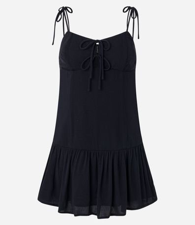 Vestido Corto en Creppe con Lazo en los Breteles 6
