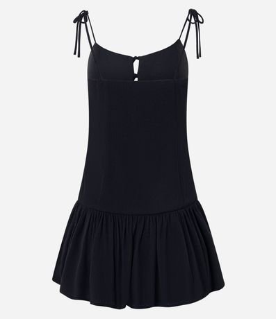 Vestido Corto en Creppe con Lazo en los Breteles 8