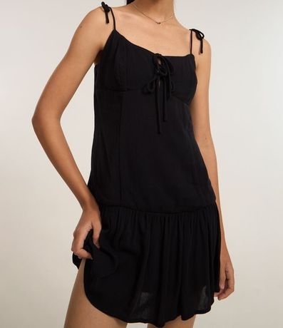 Vestido Corto en Creppe con Lazo en los Breteles 4