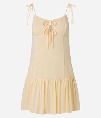 Vestido Corto en Creppe con Lazo en los Breteles 7