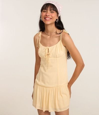 Vestido Corto en Creppe con Lazo en los Breteles 1